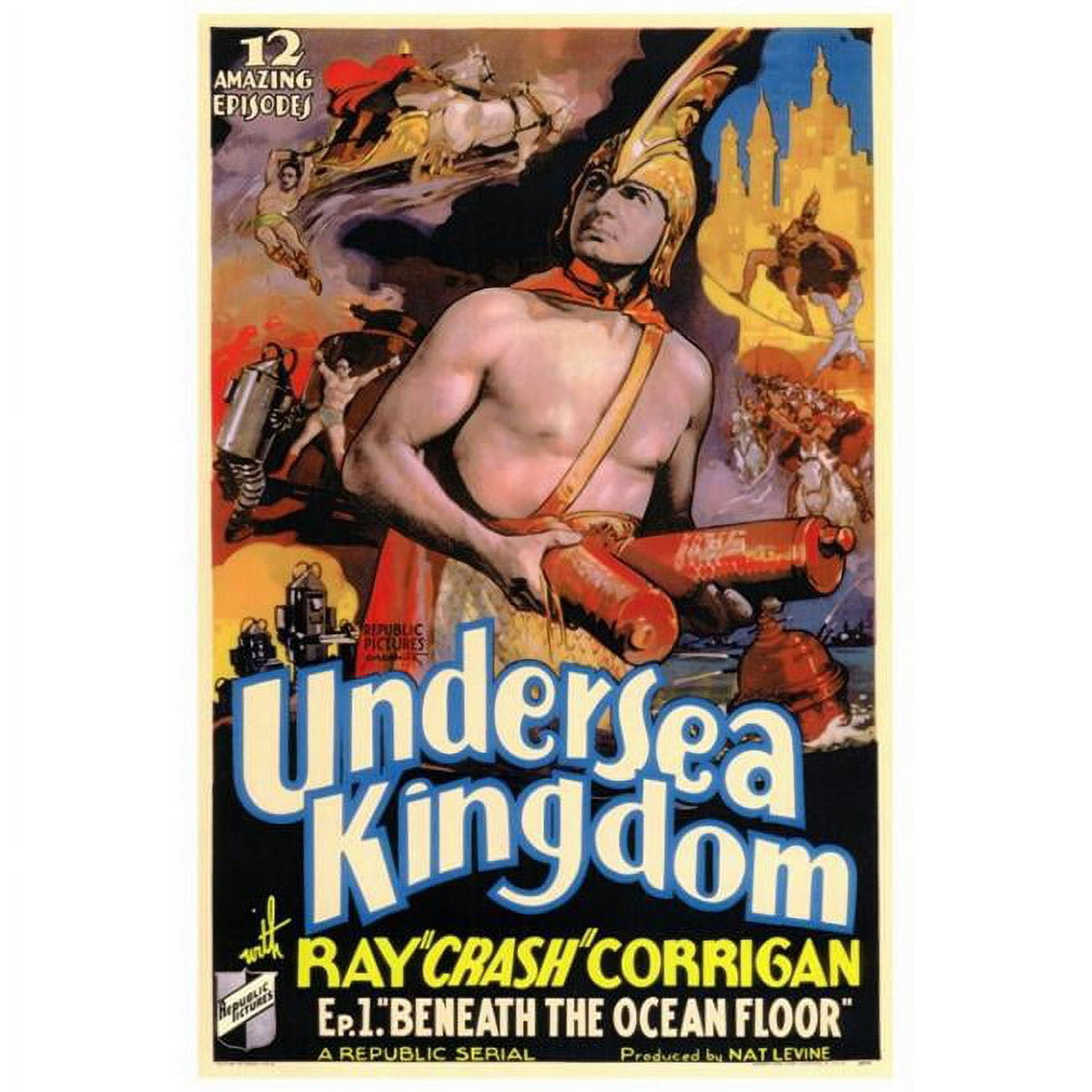 Undersea Kingdom Movie Poster Print showcasing vibrant underwater adventure.