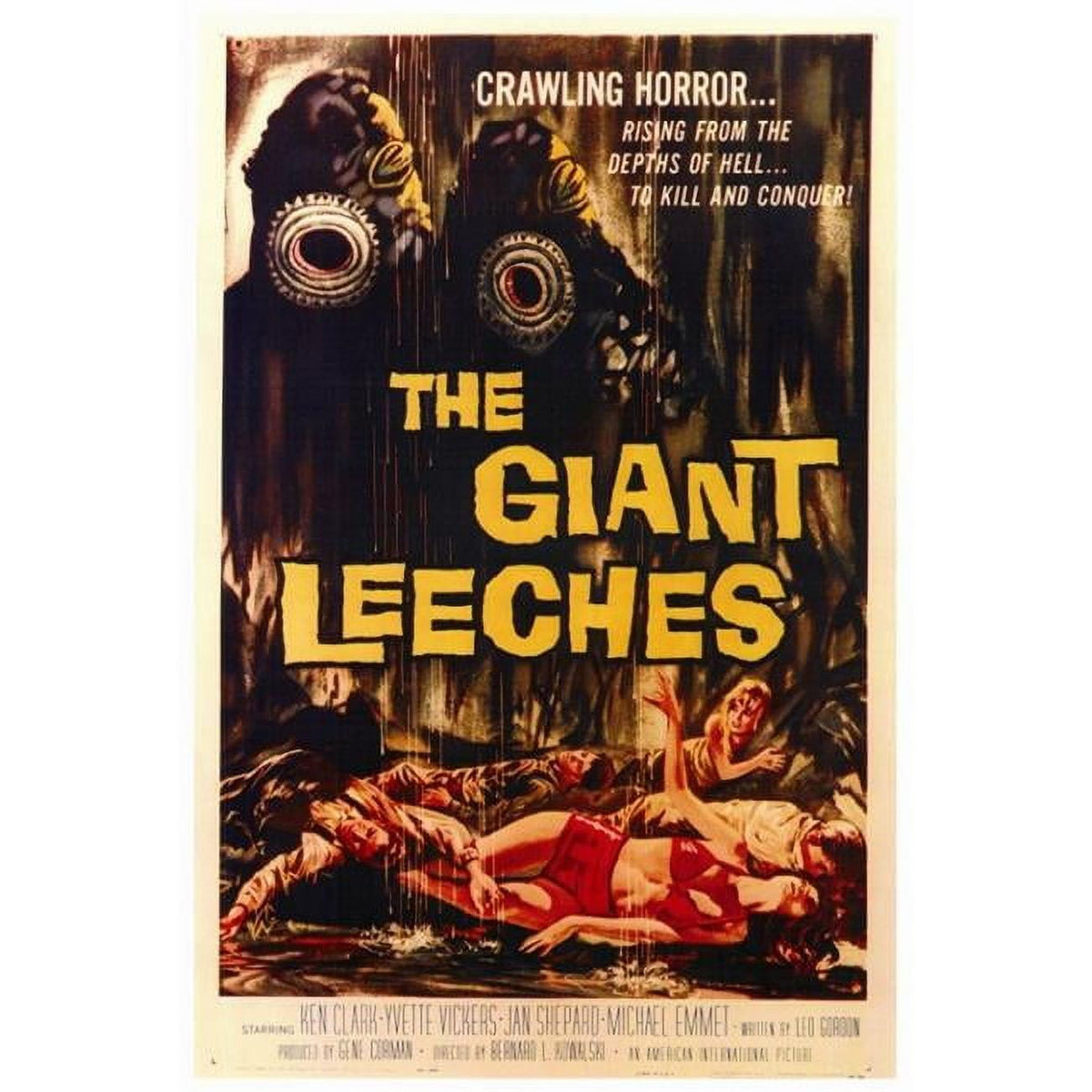 The Giant Leeches Movie Poster Print 27x40 inches