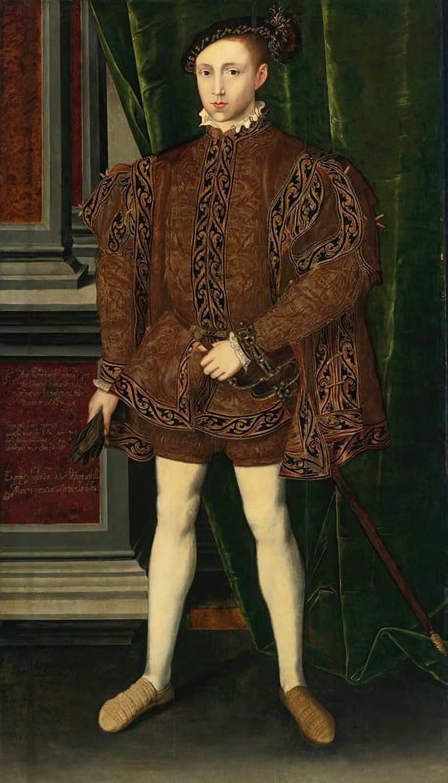 Portrait of King Edward VI art print by Guillim Scrots and Workshop