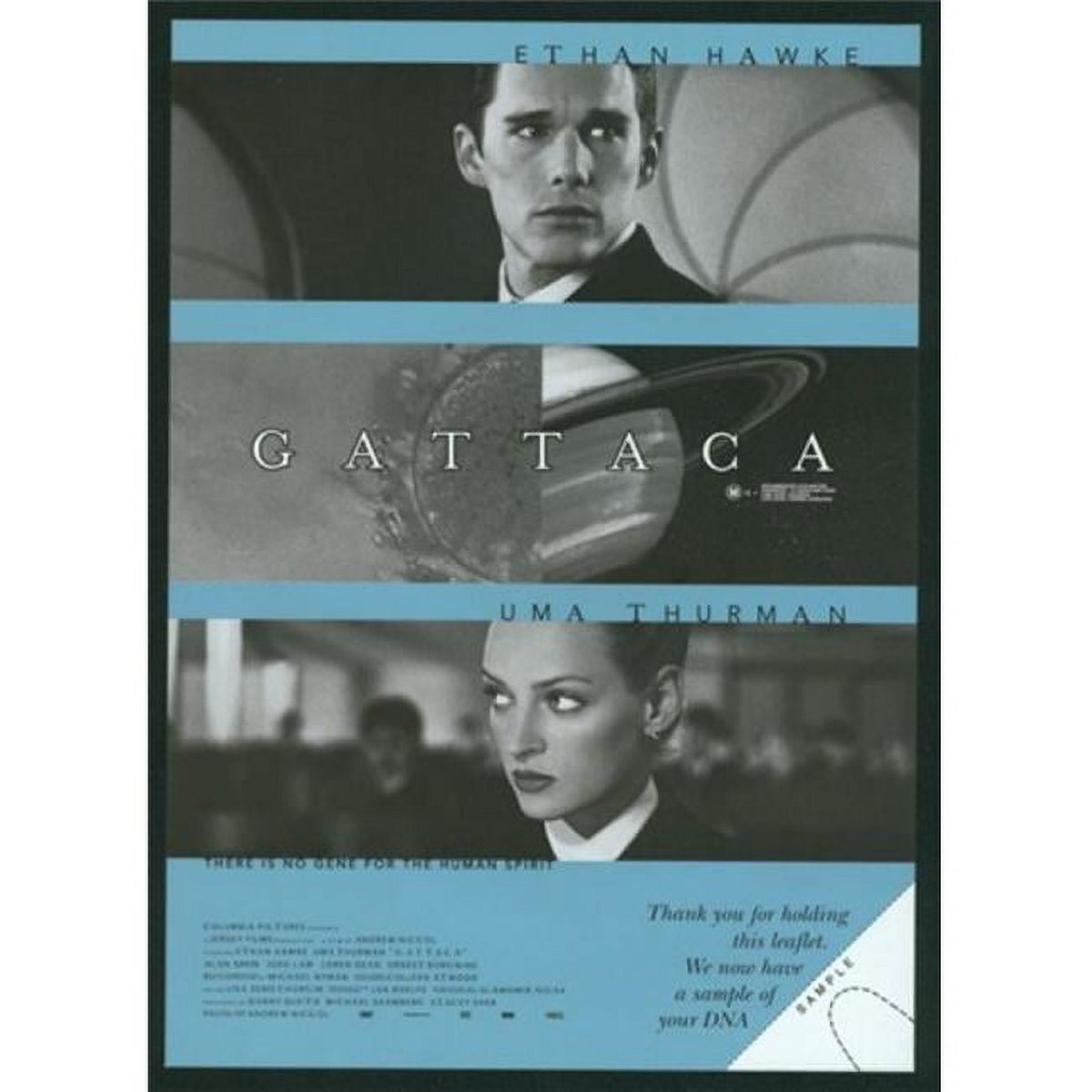 Gattaca movie poster in 11x17 size, featuring a captivating design.