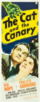The Cat and the Canary movie masterprint poster featuring Bob Hope and Paulette Goddard.