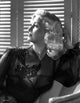 Marilyn Maxwell looking away in black dress photo print.