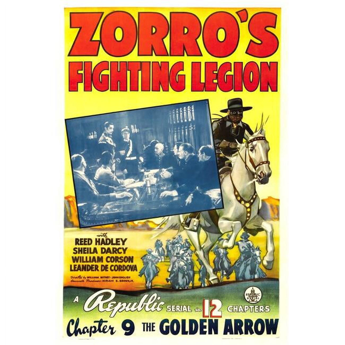 Zorro's Fighting Legion Chapter 9 The Golden Arrow Movie Poster Print