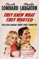 They Knew What They Wanted Us movie masterprint poster featuring Carole Lombard and Charles Laughton.