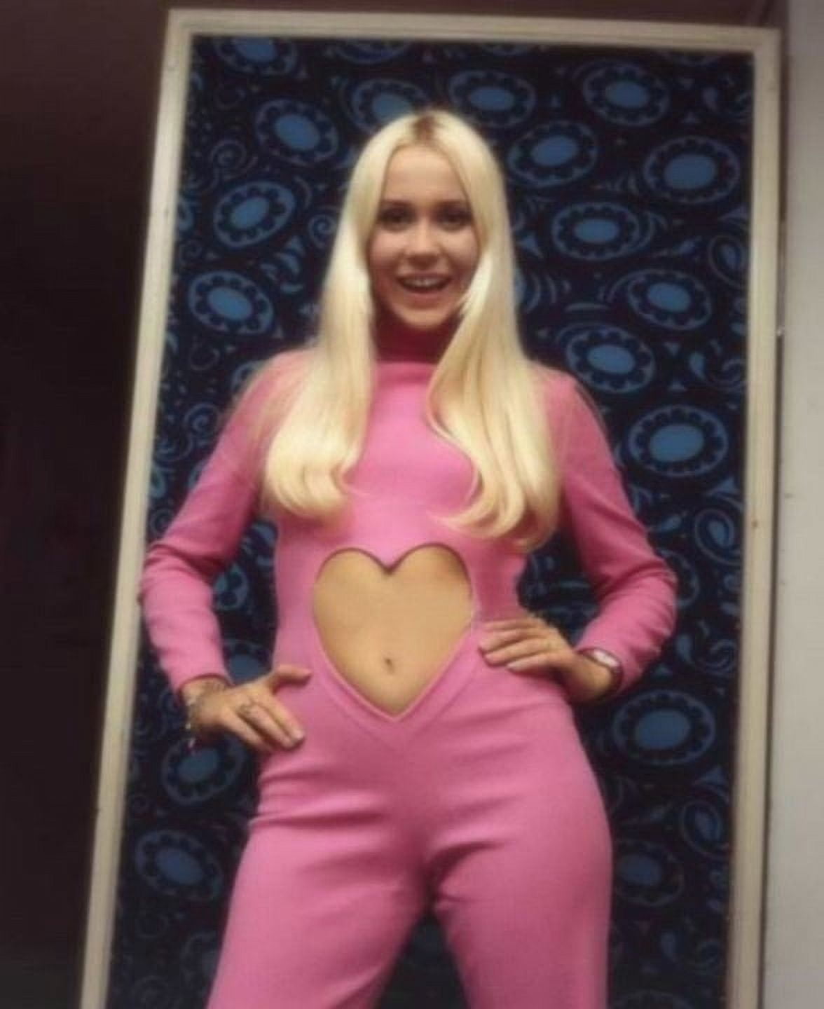 Agnetha Faltskog Pink Heart Jumpsuit Photo Print