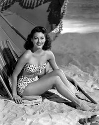 Ava Gardner Polka Dot Bikini Photo Print - Vintage Hollywood Glamour