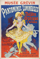 Pantomimes Lumineuses Poster Print by Jules Chéret, 1892, vibrant vintage art.