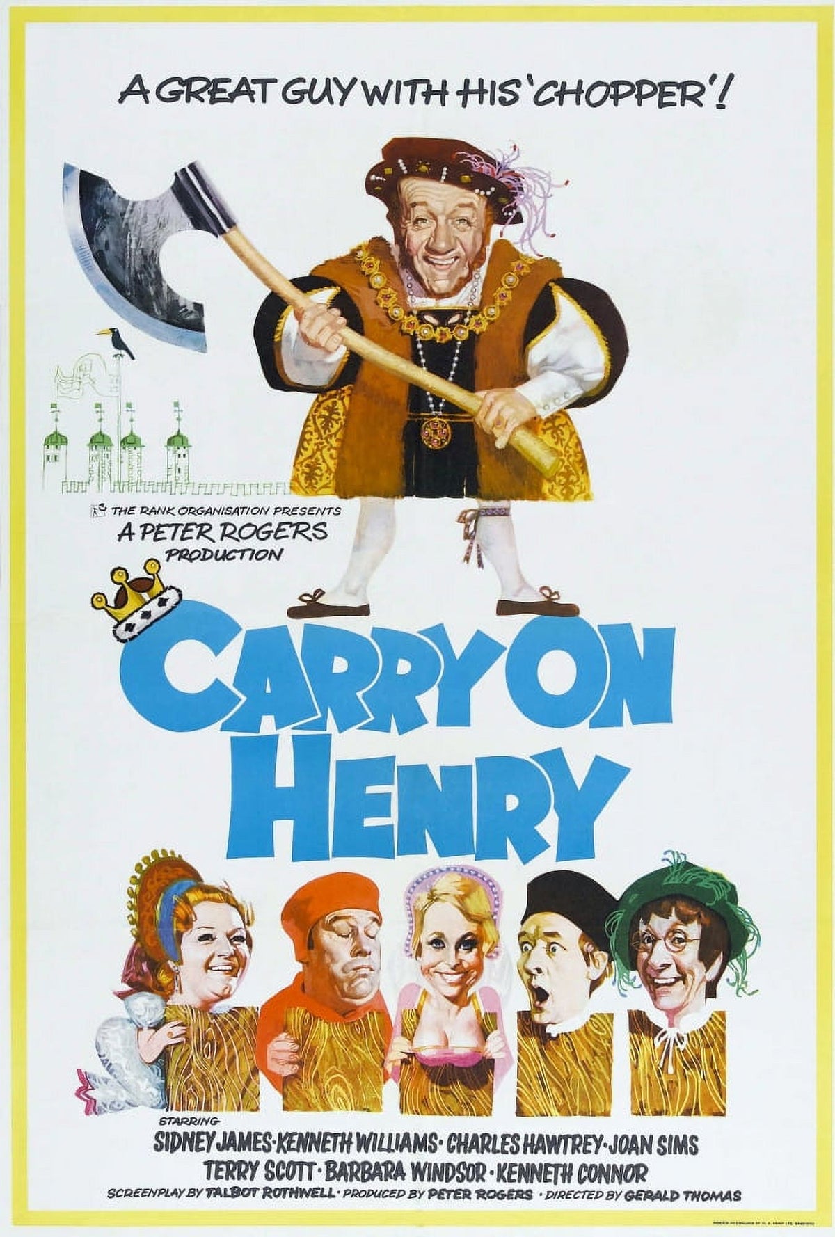 Carry On Henry Movie Masterprint Poster 11x17 featuring Sidney James.