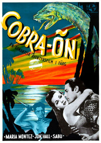 Woman (Aka Cobra-On) Movie Masterprint Poster featuring Sabu, Maria Montez, and Jon Hall.