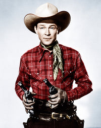 Roy Rogers vintage photo print from the 1940s, showcasing the iconic cowboy star.