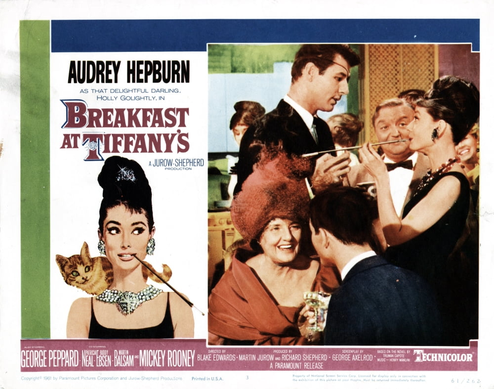 Breakfast at Tiffany's Movie Masterprint Poster showcasing Audrey Hepburn's iconic character.