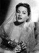 Black and white photo print of Yvonne De Carlo looking seductive.