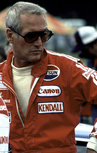 Paul Newman wearing a racing suit photo print