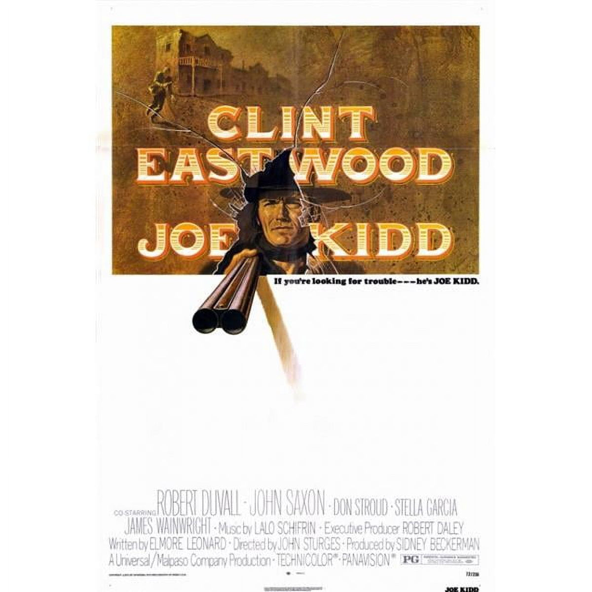 Joe Kidd Movie Poster Print in vibrant colors - 27x40 size.