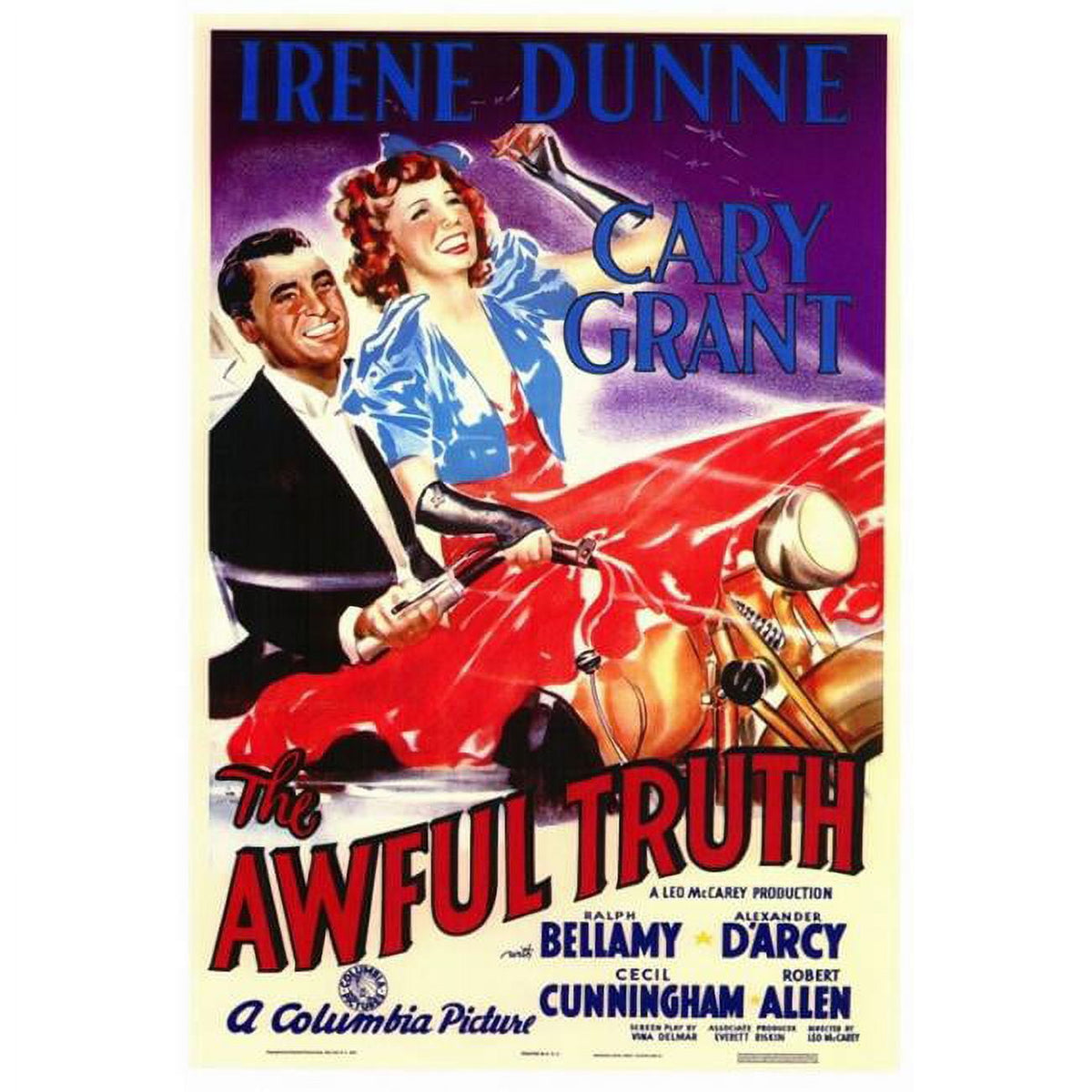 The Awful Truth Movie Poster Print in vibrant colors and classic design.
