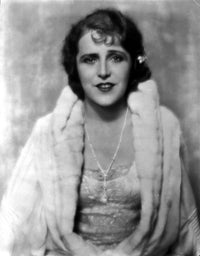 Ruth Roland portrait photo print in white fur coat