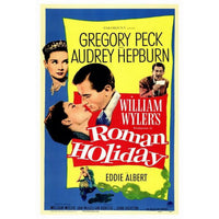 Roman Holiday Movie Poster Print featuring Audrey Hepburn and Gregory Peck