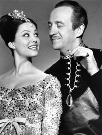 The Pink Panther photo print featuring Claudia Cardinale and David Niven from the 1963 film.