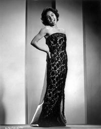 Diahann Carroll elegant photo print in black dress