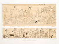 Dessin: Fragments de Papyrus Satiriques poster print by Émile Prisse d'Avennes, showcasing ancient art themes.