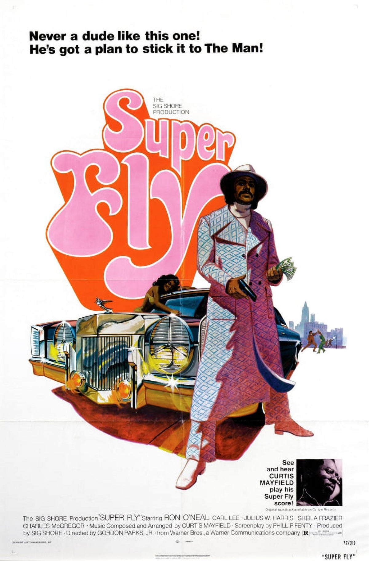 Superfly movie poster print in 8x10 size, vibrant colors.
