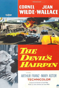 The Devil's Hairpin 1957 Movie Poster Print featuring Jean Wallace and Cornel Wilde.