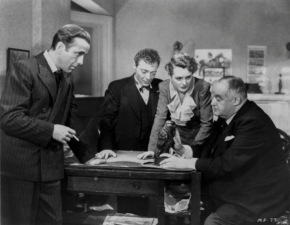 Humphrey Bogart and co-stars in The Maltese Falcon photo print