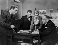 Humphrey Bogart and co-stars in The Maltese Falcon photo print