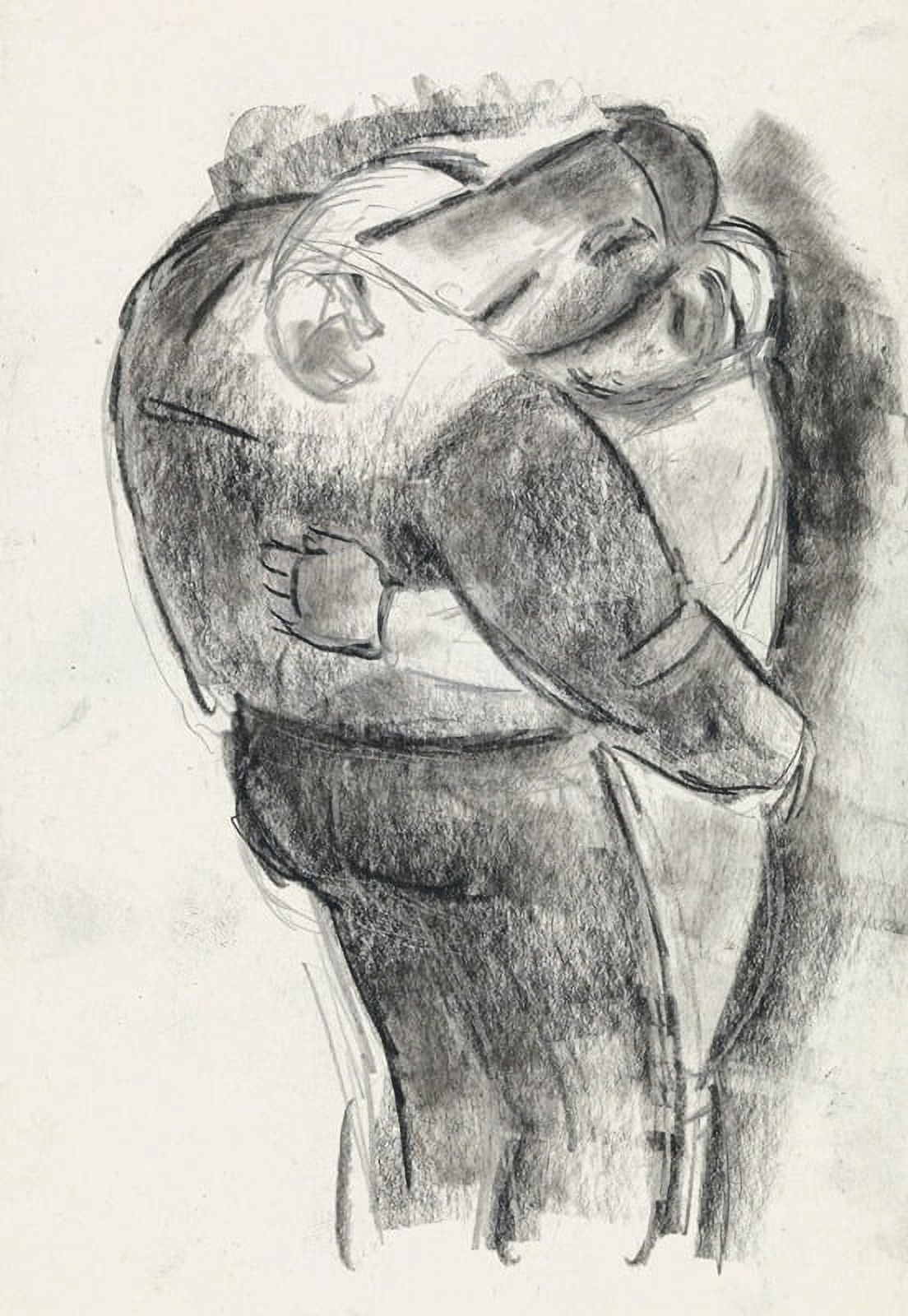 De Omhelsing fine art poster print by Leo Gestel showcasing intimate beauty.
