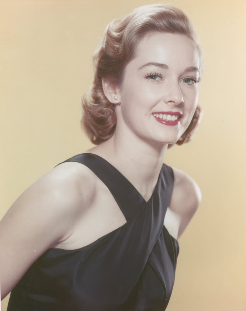 Vera Miles elegant portrait photo print in black dress.