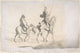 Don Quixote and Sancho Panza art print by Honor Daumier, 8 x 10 inches.