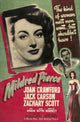 Mildred Pierce movie masterprint poster featuring Joan Crawford, Zachary Scott, and Jack Carson from 1945.