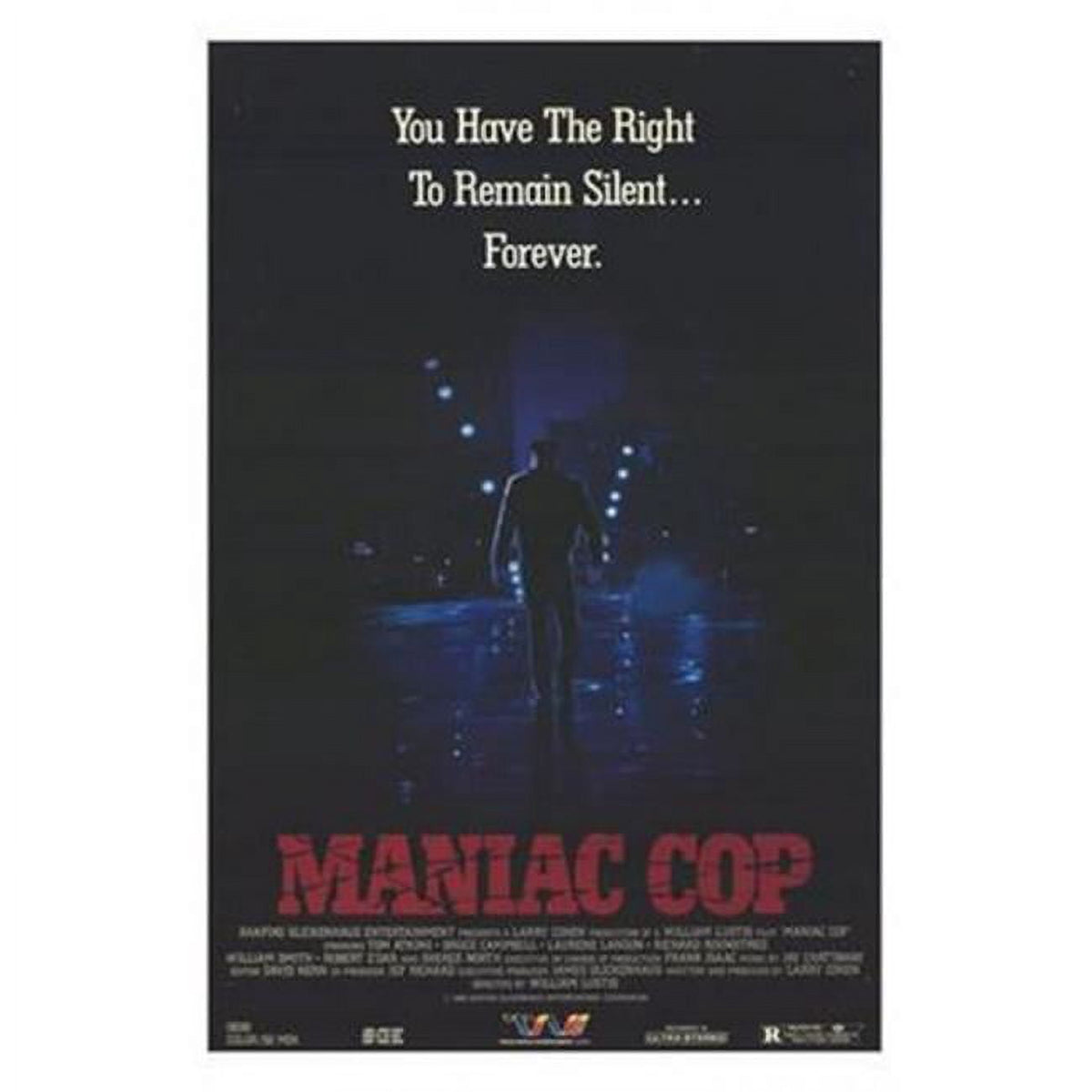 Maniac Cop Movie Poster 11x17 print showcasing classic horror imagery.