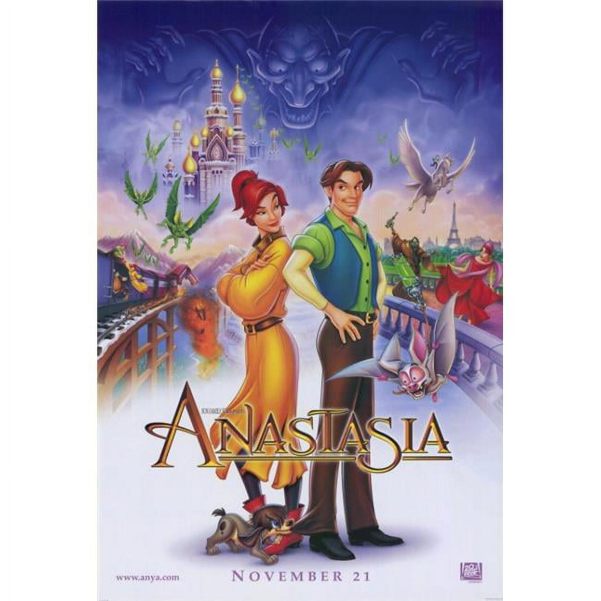 Anastasia movie poster print 27 x 40 inches, vibrant artwork showcasing the classic animated film.