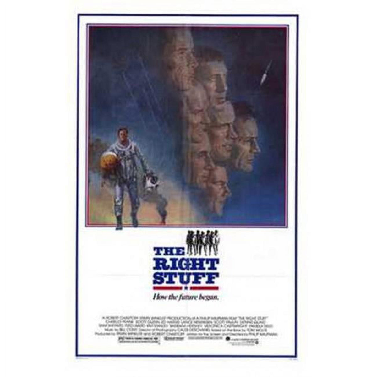 The Right Stuff Movie Poster showcasing iconic astronauts in space.