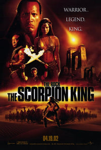 The Scorpion King movie poster featuring vibrant artwork in 11x17 size.