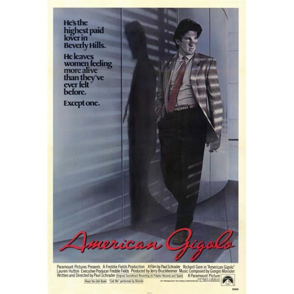 American Gigolo Movie Poster Print 27x40 - Classic Film Decor