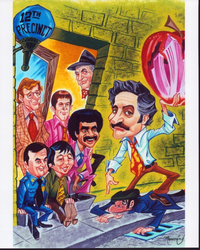 Barney Miller Illustration Photo Print showcasing classic TV art