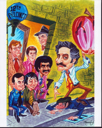 Barney Miller Illustration Photo Print showcasing classic TV art