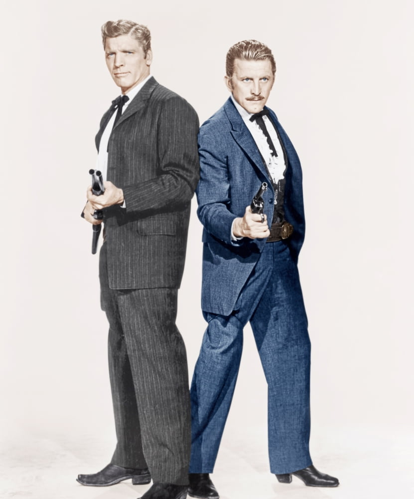Gunfight At The OK Corral photo print featuring Burt Lancaster and Kirk Douglas.