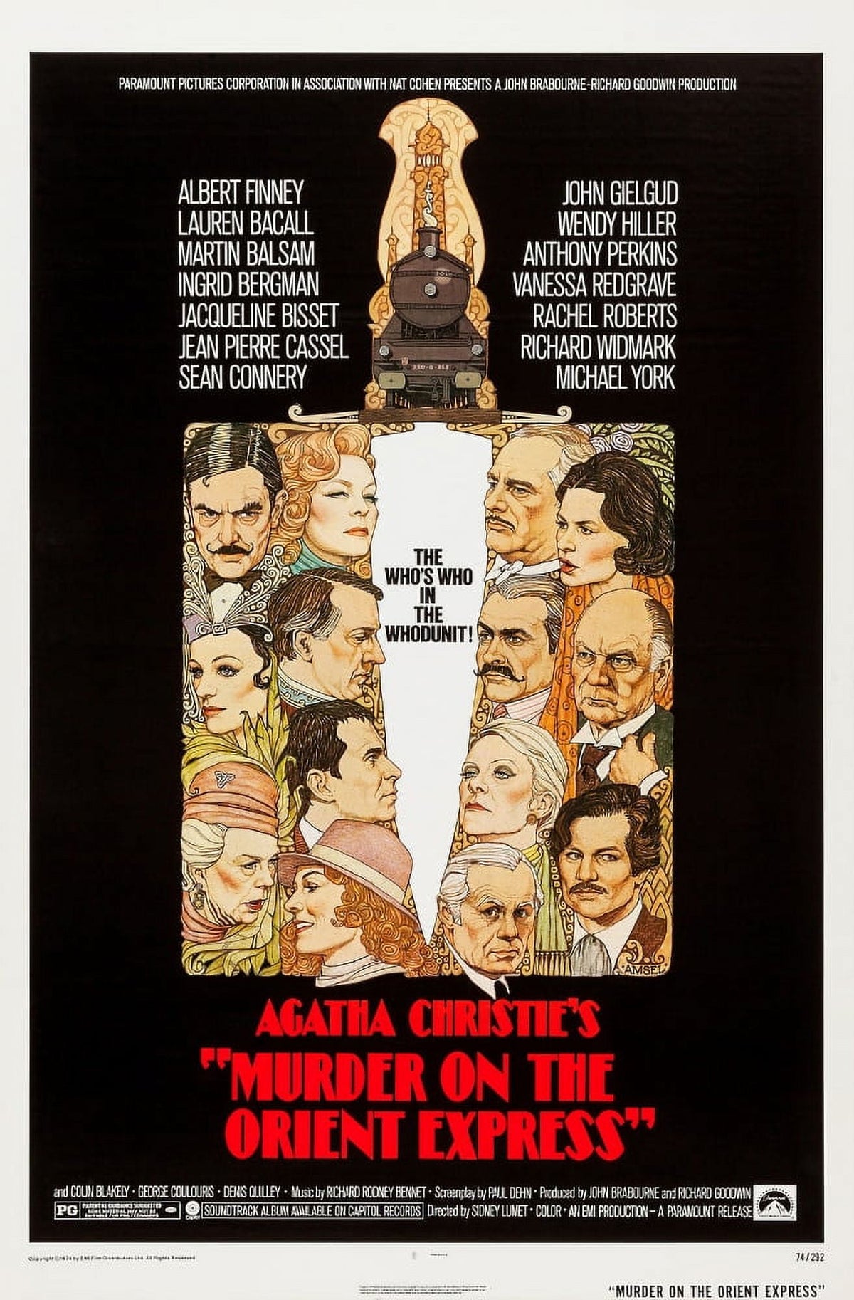 Murder On The Orient Express Fine Art Poster Print showcasing classic cinema themes.