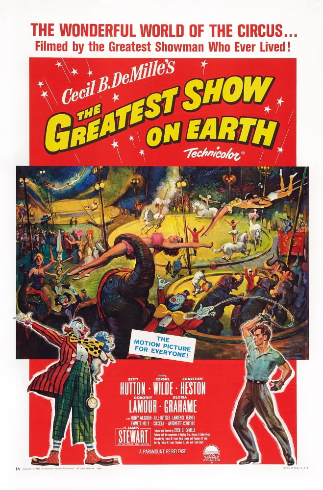 The Greatest Show on Earth Movie Masterprint Poster featuring Charlton Heston