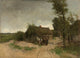 Huisje aan de zandweg art print by Anton Mauve showcasing a quaint house along a sandy path.