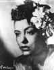 Billie Holiday close-up portrait photo print with floral accessories