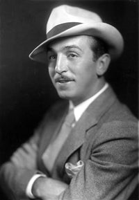 Walt Disney wearing a fedora with arms crossed photo print.