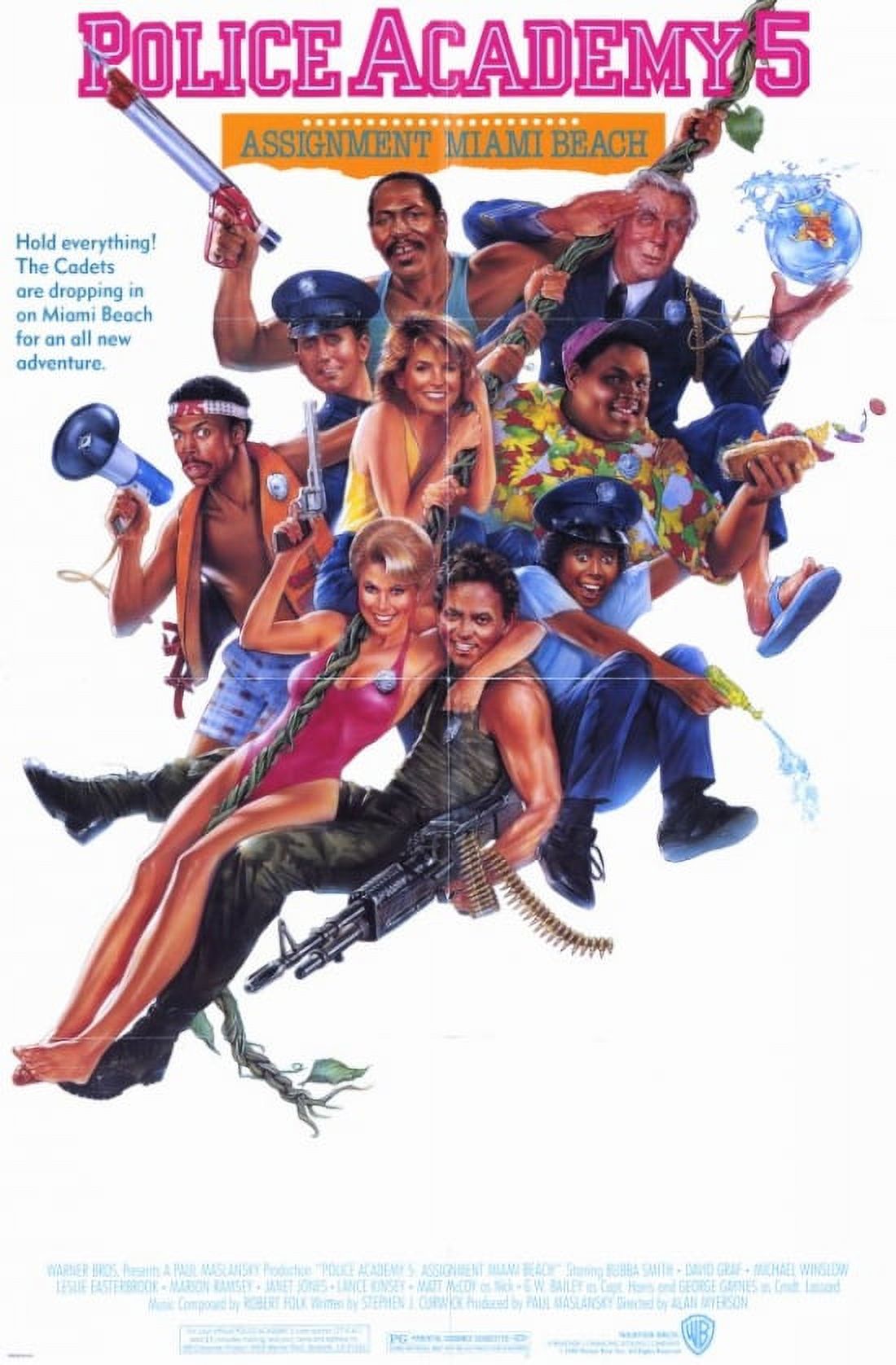 Police Academy 5 Assignment Miami Beach Movie Poster 11x17