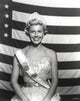 Doris Day classic photo print with USA flag background