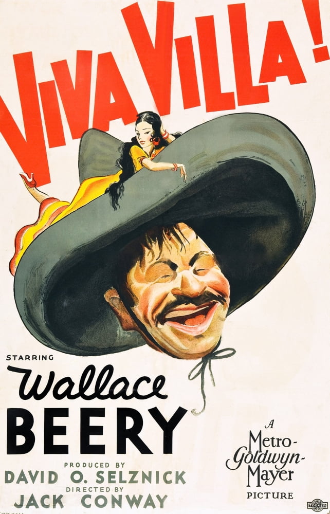 Viva Villa Movie Masterprint Poster Print featuring Wallace Beery, 1934, available in multiple sizes.
