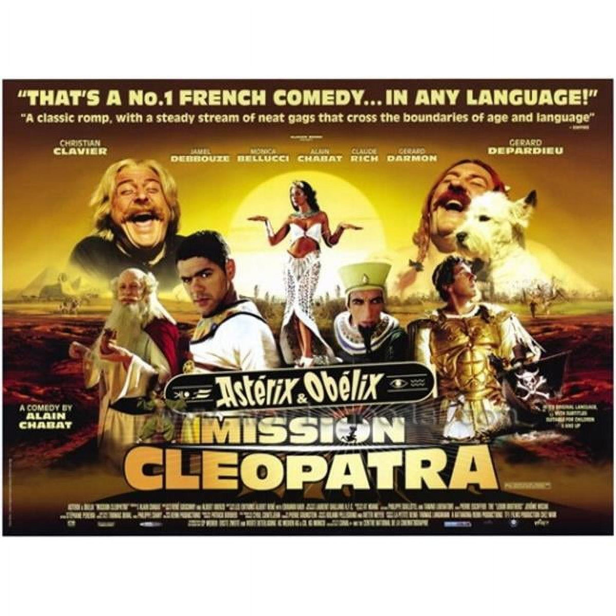 Asterix & Obelix: Mission Cleopatra movie poster print in vibrant colors.