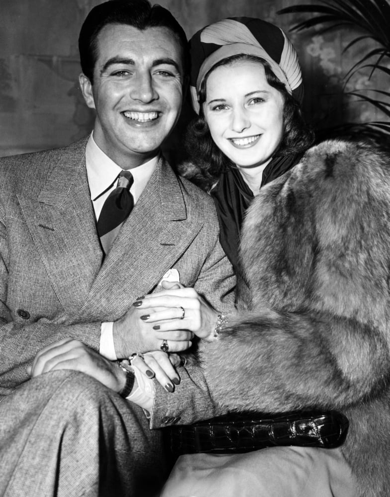 Newlyweds Robert Taylor and Barbara Stanwyck photo print from 1939 elopement